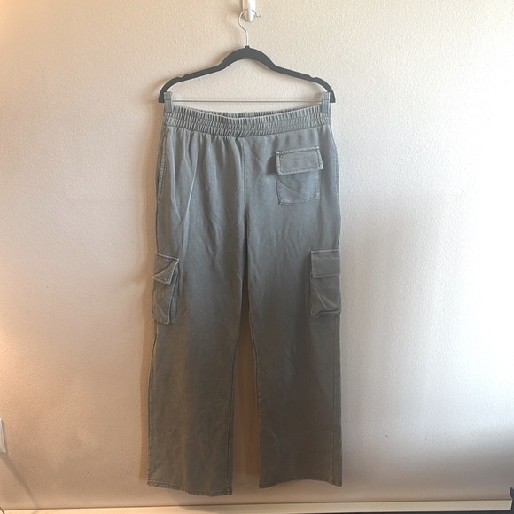 Lelis Collection Cargo Pants Pull On Charcoal Wide Leg Womens Size Large - Picture 4 of 12